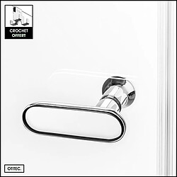 Avis OTITEC Cabine de Douche - 70 x 70 cm - Chrome - Double Portes Pliantes - avec Crochet OFFERT - AURORA