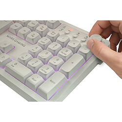 Mars Gaming MCPWXWES clavier Souris incluse FR sans fil +USB QWERTY Espagnole Blanc