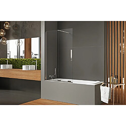 OTITEC Pare-baignoire coulissant,2 volets MALDIVES,couleur:chrome, largeur: 130 cm