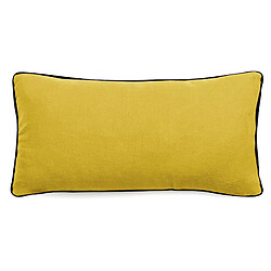 Linnea Housse de coussin PRELUDE 55x110 cm lin et coton lavé jaune Curry