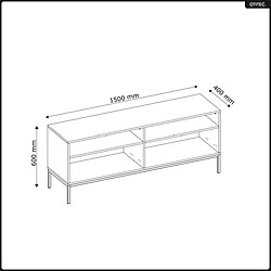Otitec Meuble TV design - Noir mat pas cher