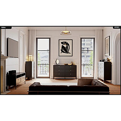 Avis Otitec Meuble TV design - Noir mat