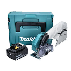 Makita DCC500M1J Scie circulaire sans fil 125mm Brushless 18V + 1x Batterie 4.0Ah + Coffret Makpac - sans chargeur