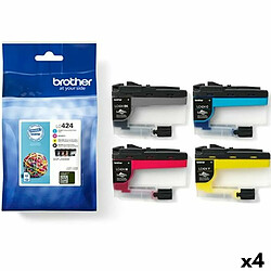 Brother Pack 4 cartouches d'encre LC424