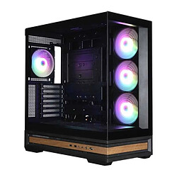 Zalman P40 Namu Noir Boîtier PC moyen tour gaming - ATX - 4 ventilateurs ARGB - USB-C - watercooling