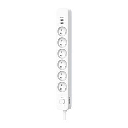 Ss Marque Quarx Multiprise 6 prises - Blanc