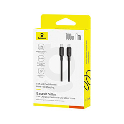 Acheter Câble Baseus Silky Series Charge Rapide Type-C 100W 1m Noir