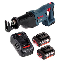 Bosch GSA 18 V-LI Scie Sabre sans fil 18V + 2x Batteries 5,0 Ah + 1x Chargeur - sans Coffret