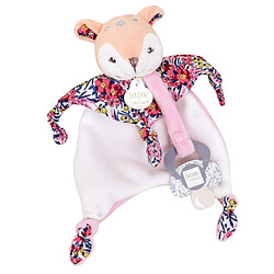 Linnea Doudou sucette 20 cm polyester BOH'AIME faon rose multicolore