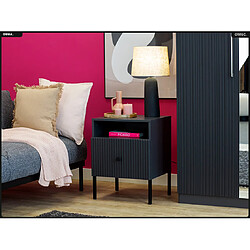 Otitec Table de chevet tiroir - Noir