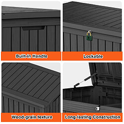 Novavision Coffre de terrasse en résine - Noir