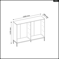 Otitec Commode 8 tiroirs - Noir pas cher