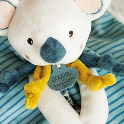 Linnea Doudou plat koala 25 cm collection YOCA LE KOALA bleu