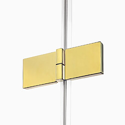 Avis OTITEC Cabine de douche 120x90cm 2 portes pivotantes,MIAMI GOLD, doré,acces d'angle