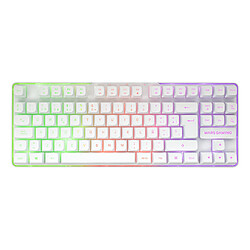 Acheter Mars Gaming MCPWTKLWES clavier Souris incluse FR sans fil +USB QWERTY Espagnole Blanc