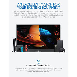 Arzopa Monitor 17.3" LED-Ecran Portable A1M pas cher