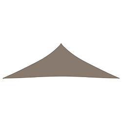 Helloshop26 Voile toile d'ombrage parasol tissu oxford triangulaire 3 x 3 x 4,24 m taupe 02_0009831