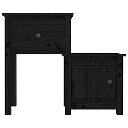 Acheter Decoshop26 lot de 2 tables de chevet - Noir