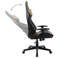 Decoshop26 Siège gamer - Noir et or pas cher