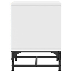 Avis Decoshop26 Table de chevet porte vitrée - Blanc