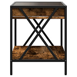 Acheter Decoshop26 Table de chevet avec miroir LED - Chêne