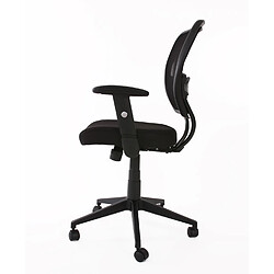 Decoshop26 Fauteuil de bureau pivotant - Noir