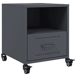 Avis Decoshop26 Lot de 2 chevets à tiroir - Anthracite