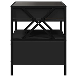 Acheter Decoshop26 Table de chevet avec miroir LED - Noir