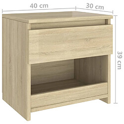 Decoshop26 Table de chevet avec tiroir - Chêne pas cher