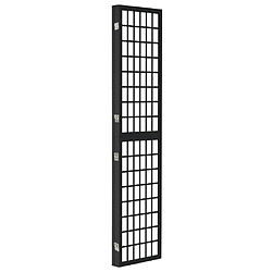 Avis Decoshop26 Paravent séparateur de pièce cloison pliable 3 panneaux 120 x 170 cm bois de sapin noir et papier de riz DEC031177
