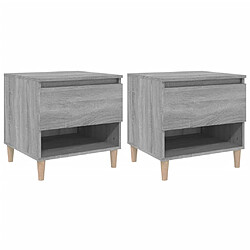 Decoshop26 lot de 2 chevets muraux à tiroir - Gris