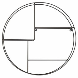 Decoshop26 Étagère murale ronde avec 3 étagères grillagées en métal gris chic et pratique ETA05030