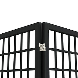 Acheter Decoshop26 Paravent séparateur de pièce cloison pliable 3 panneaux 120 x 170 cm bois de sapin noir et papier de riz DEC031177