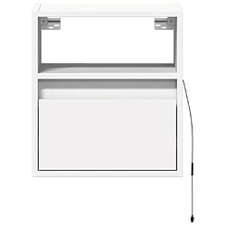 Avis Decoshop26 Lot de 2 chevets muraux LED - Blanc