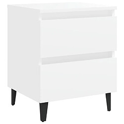Decoshop26 Lot de 2 tables de chevet - Blanc