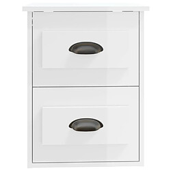 Acheter Decoshop26 Lot de 2 tables de chevet murales - Blanc