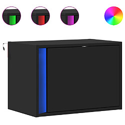 Decoshop26 lot de 2 chevets muraux - Noir