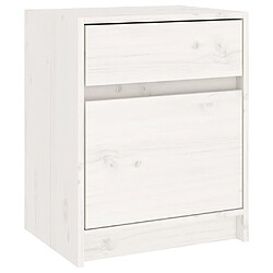 Decoshop26 Lot de 2 tables de chevet - Blanc