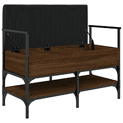 Decoshop26 Banc à chaussures avec coussin - Noir