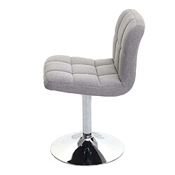 Avis Decoshop26 Lot de 2 chaises de salle à manger en tissu gris clair et métal chromé siège pivotant 04_0000425