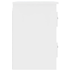 Decoshop26 Lot de 2 tables de chevet murales - Blanc pas cher