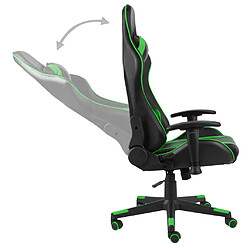 Decoshop26 Chaise gamer - Vert et noir pas cher