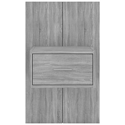 Decoshop26 Table de chevet murale - Gris