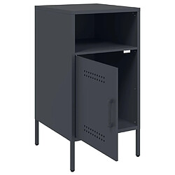 Decoshop26 lot de 2 tables de chevet - Anthracite pas cher