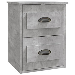 Decoshop26 Table de chevet murale - Gris