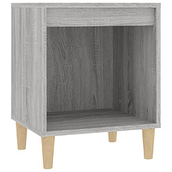 Decoshop26 Table de chevet niche - Gris