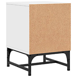 Acheter Decoshop26 Table de chevet porte vitrée - Blanc