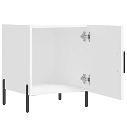 Decoshop26 Table de chevet avec porte - Blanc