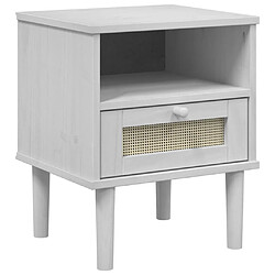 Decoshop26 Table de chevet - Blanc