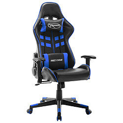Decoshop26 Race Chair - Noir et bleu